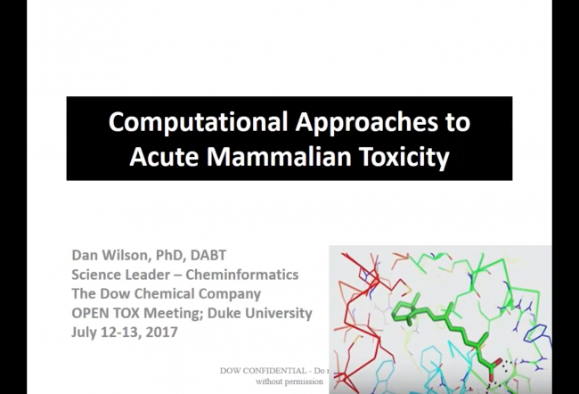 Computational Approaches To Acute Mammalian Systemic Toxicity